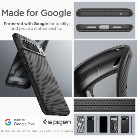 Etui Spigen Liquid Air na Google Pixel 8 Pro - czarny mat