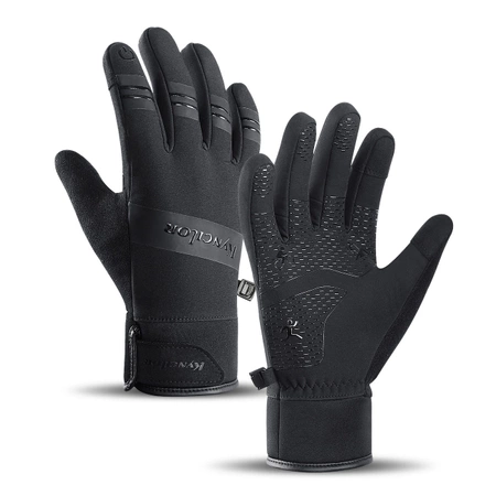 Isolierte Sport-Handyhandschuhe (Größe XL) – schwarz