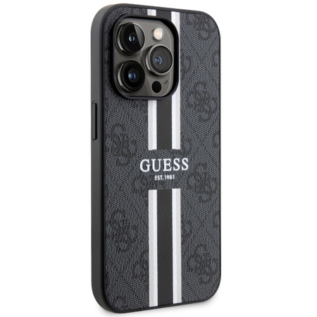 Guess GUHMP14LP4RPSK iPhone 14 Pro 6.1" black/black hardcase 4G Printed Stripes MagSafe