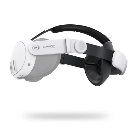 BoboVR M3 Mini strain relief strap for Meta Quest 3 VR goggles - white and black