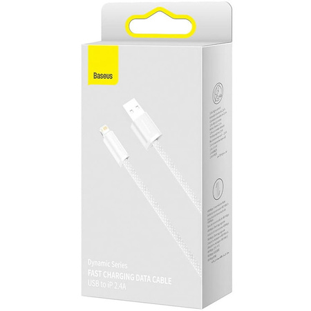 Kabel USB do Lightning Baseus Dynamic, 2.4A, 2m (biały)