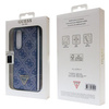 Original Handyhülle SAMSUNG GALAXY Z FOLD 5 Guess Hardcase Leather 4G Triangle Strass (GUHCZFD5P4TDPB) blau