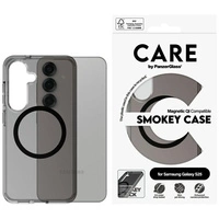 CARE by PanzerGlass Flagship Urban Combat Black QI Case for Samsung Galaxy S25 - Semi-transparent Smoke