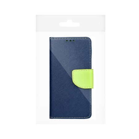 Kabura FANCY Book do SAMSUNG A16 granatowo limonkowy