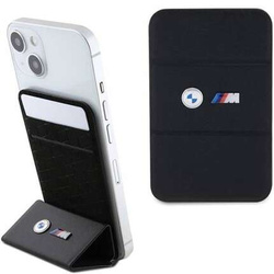 Original Handyhülle IPHONE Z MAGSAFE BMW Wallet Card Slot Stand MagSafe M Edition Collection (BMWCSMMPGK) schwarz