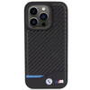 BMW Leder-Carbon-Hülle für iPhone 15 Pro – schwarz