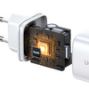 Schnellladegerät GaN 2 x USB-C 45W QC PD Ugreen CD294 – weiß