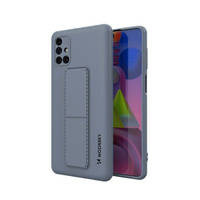 Wozinsky Kickstand Case elastyczne silikonowe etui z podstawką Samsung Galaxy M51 niebieski