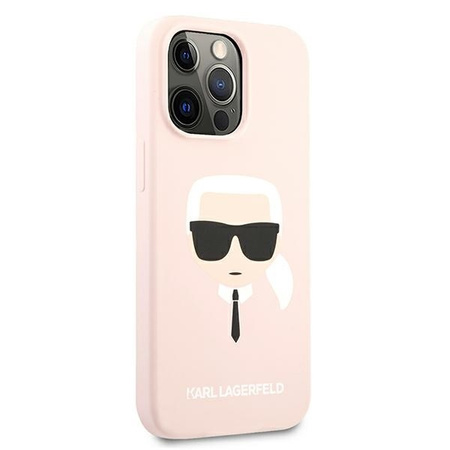 Karl Lagerfeld KLHCP13LSLKHLP iPhone 13 Pro / 13 6,1" jasnoróżowy/light pink hardcase Silicone Karl`s Head