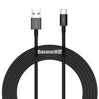 Baseus Superior kabel USB - USB Typ C 66 W (11 V / 6 A) Huawei SuperCharge SCP 2 m czarny (CATYS-A01)