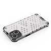 Honeycomb case for iPhone 14 armored hybrid cover transparent