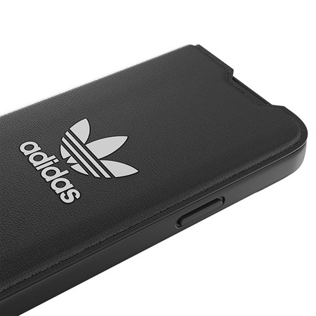 Adidas OR Booklet Case BASIC iPhone 14 6,1" schwarz/schwarz weiß 50181