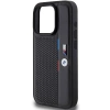 BMW Perforated Tricolor Line Hülle für iPhone 15 Pro – Schwarz