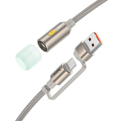 HOCO kabel USB A / Typ C do LED light UA38C złoty