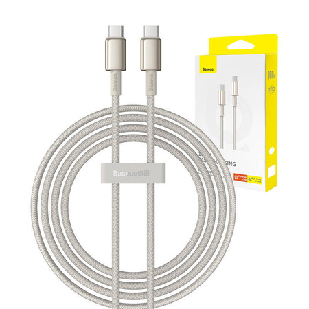 Kabel 100W 5A 2m USB-C - USB-C Baseus Tungsten Glod złoty