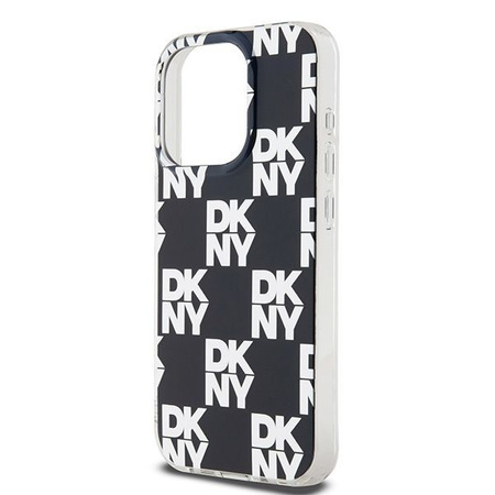 DKNY DKHCP15LHDLCEK iPhone 15 Pro 6.1" czarny/black hardcase IML Checkered Mono Pattern