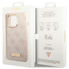 Guess GUHMP14XU4GPRP iPhone 14 Pro Max 6,7" różowy/pink hard case 4G Logo Plate MagSafe