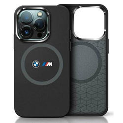 Original Handyhülle IPHONE 16 BMW Hardcase M Silicone Printed Ring MagSafe (BMHMP16S23SROK) schwarz