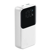 Mini-Powerbank mit integrierten Kabeln Joyroom JR-PBC06 30W 10000mAh - Weiß