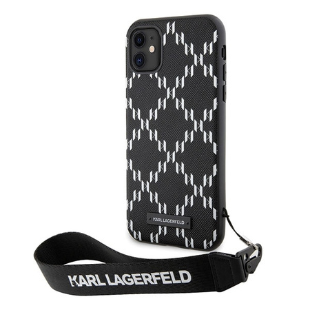 Karl Lagerfeld KLHCN61SAKLMBSK iPhone 11 / Xr  6.1" czarny/black hardcase Monogram Losange Saffiano