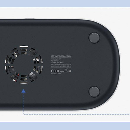 USAMS Sterylizator UV-C  ład. indukcyjna 15W biały/white ZB151XDH01 (US-ZB151)