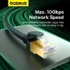 Baseus schnelles Netzwerkkabel RJ-45 Kat.8 40 Gbit/s 1,5 m rund – schwarz