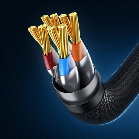 Baseus fast internet cable RJ45 cat.7 10Gbps 1m braided black