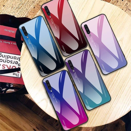 Etui Szklane Glass case Gradient IPHONE 11 PRO MAX niebiesko-różowe