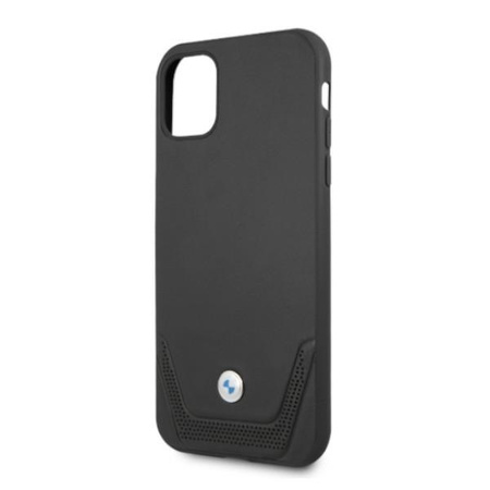 Etui BMW BMHCN61RSWPK iPhone 11 6,1" czarny/black hardcase Leather Perforate