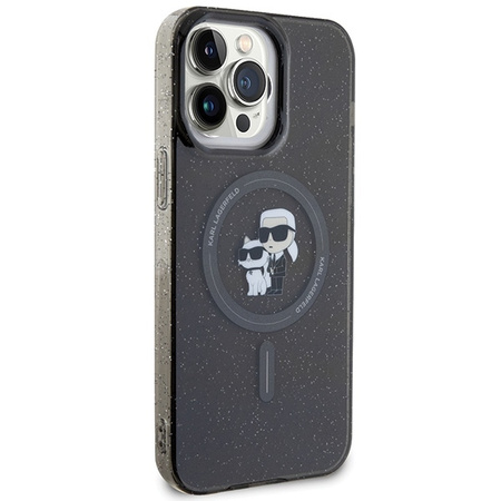 Karl Lagerfeld nakładka do iPhone 15 Pro Max 6,7" KLHMP15XHGKCNOK czarna HC Magsafe IML KC Glitter