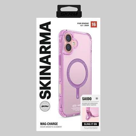 Skinarma etui Saido iPhone 16 Plus 6.7"   Magnetic Charging różowy/pink