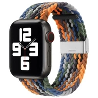 Pleciony materiałowy pasek bransoletka Strap Fabric opaska do Apple Watch 38 / 40 / 41 mm - multikolor