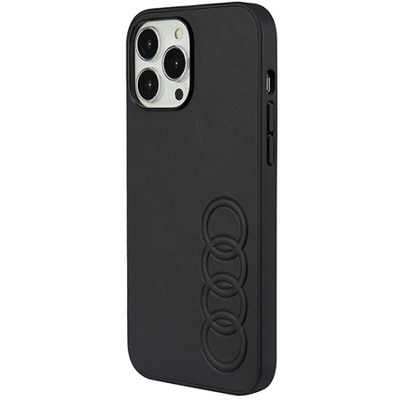 Audi Kunstleder iPhone 13 Pro Max 6,7&quot; schwarz/schwarz Hardcase AU-TPUPPCIP13PM-TT/D1-BK