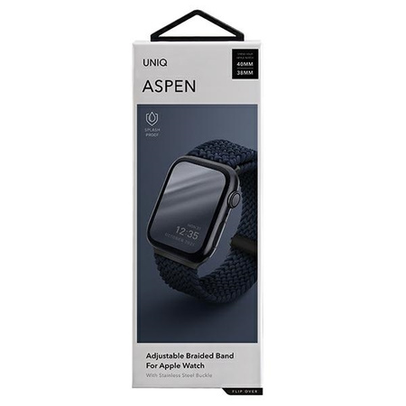 UNIQ pasek Aspen Apple Watch 40/38mm Braided niebieski/oxford blue