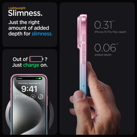 Spigen LIQUID CRYSTAL IPHONE 15 PRO GRADATION PINK