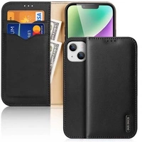 Dux Ducis Hivo iPhone 15 Plus RFID Blocking Wallet Case - Black