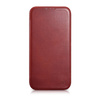 iCarer CE Oil Wax Premium Leather Folio Case Leather Case for iPhone 14 Pro Flip Magnetic MagSafe Red (AKI14220706-RD)