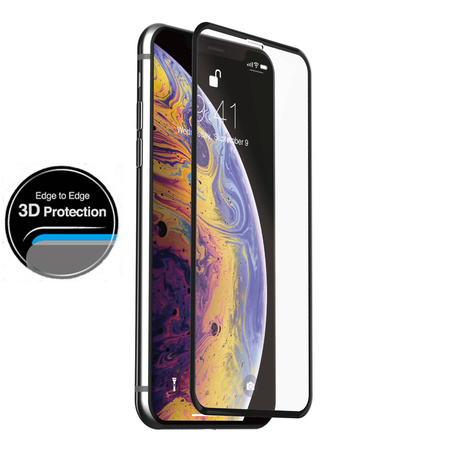 Just Mobile Xkin 3D Tempered Glass Screen Protector - Szkło ochronne hartowane iPhone 11 Pro Max / Xs Max (Transparent/ Black)