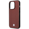 Oryginalne Etui IPHONE 14 PRO BMW Leather Diamond Pattern (BMHCP14L22RFGR) burgundowe