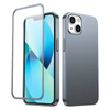 Joyroom 360 Full Case front and back cover for iPhone 13 + tempered glass screen protector grey (JR-BP927 tranish)