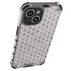 Honeycomb case for iPhone 14 armored hybrid cover transparent