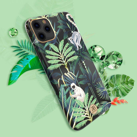 Kingxbar Blossom etui ozdobione oryginalnymi Kryształami Swarovskiego iPhone 11 Pro wielokolorowy (Gardenia)