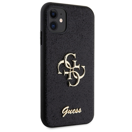 Original Case IPHONE 11 / XR Guess Hardcase Glitter Script Big 4G (GUHCN61HG4SGK) black