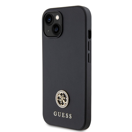 Guess GUHCP15SPS4DGPK iPhone 15 6.1&quot; black/black hardcase Strass Metal Logo