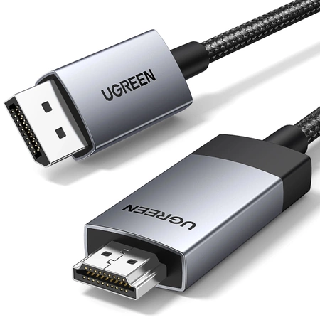 Ugreen DP119 25491 DisplayPort auf HDMI 4K 60Hz Kabel 3m – Grau