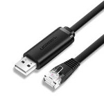 Ugreen kabel konsolowy przejściówka USB - Ethernet RJ45 1,5m czarny (CM204)