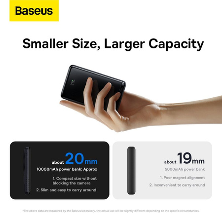 Baseus Magnetic Bracket Power Bank with MagSafe Wireless Charging 10000mAh 20W Overseas Edition Blue (PPCX000203) + USB Type C Baseus Xiaobai Series 60W 0.5m