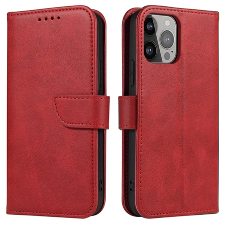 Wallet Case with Stand for iPhone 15 Plus Magnet Case - Red