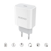 Dudao szybka ładowarka sieciowa EU USB Typ C Power Delivery 18W + kabel przewód USB Typ C / Lightning 1m biały (A8EU + PD cable white)