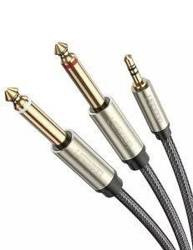 UGREEN AV126 Kabel TRS 3.5 mm do 2x TS 6.35 mm - 2m (szary)